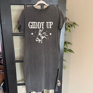Merigold Kiss western giddy up T-shirt midi dress